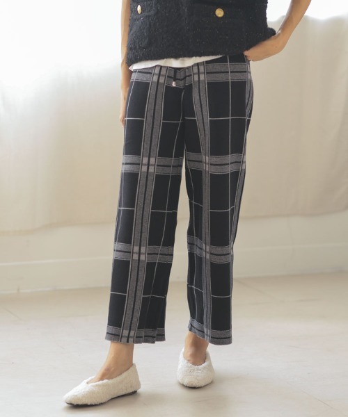 DONOBAN(ドノバン)の「チェックニットワイドパンツ(その他パンツ・レディース・ブラック/ベージュ・F)」の16枚目の写真