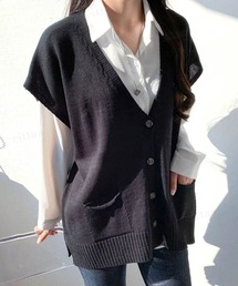 オーバーサイズニットベスト