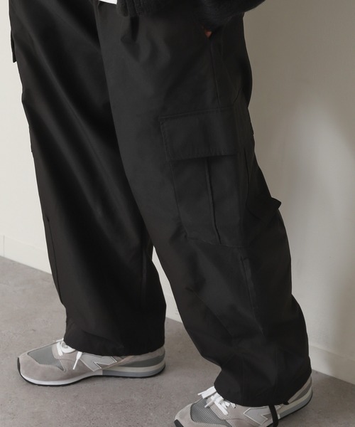 ZIP FIVE(ジップファイブ)の「【ZIP FIVE】撥水加工 紫外線カット ナイロンストレッチワイドカーゴパンツ(カーゴパンツ・メンズ・ブラック/カーキ/ダークベージュ・MEDIUM/LARGE/X-LARGE)」の6枚目の写真