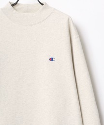 Champion/チャンピオン ビッグシルエット USAコットン 裏起毛 ワンポイント刺繍 モックネック スウェット トレーナー