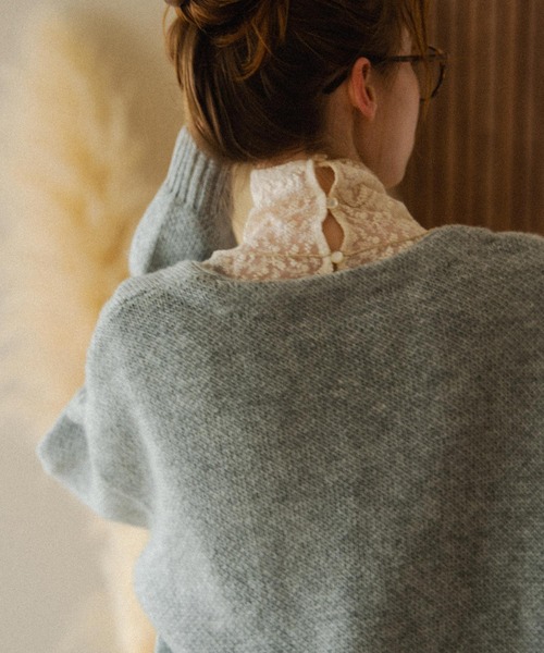 Crisp（クリスプ）の「モヘアライクビッグカーディガン（カーディガン/ボレロ・レディース・グレー/ピンク/アイボリー・FREE）」の7枚目の写真