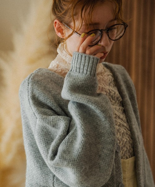 Crisp（クリスプ）の「モヘアライクビッグカーディガン（カーディガン/ボレロ・レディース・グレー/ピンク/アイボリー・FREE）」の10枚目の写真