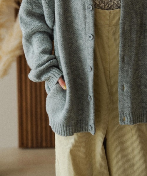 Crisp（クリスプ）の「モヘアライクビッグカーディガン（カーディガン/ボレロ・レディース・グレー/ピンク/アイボリー・FREE）」の14枚目の写真