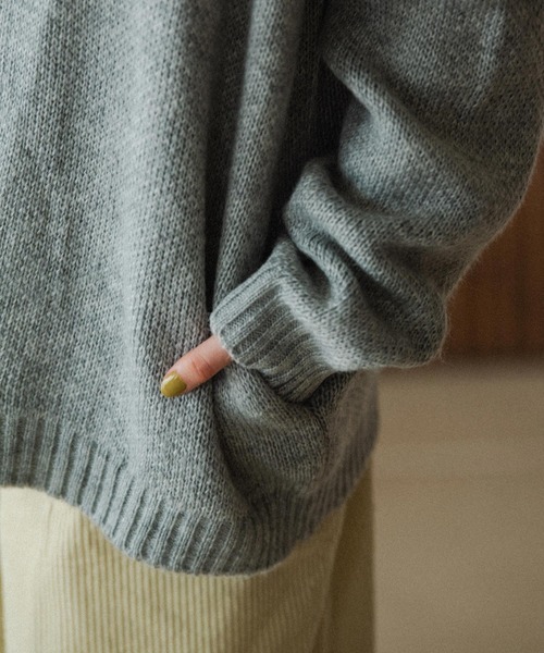 Crisp（クリスプ）の「モヘアライクビッグカーディガン（カーディガン/ボレロ・レディース・グレー/ピンク/アイボリー・FREE）」の15枚目の写真