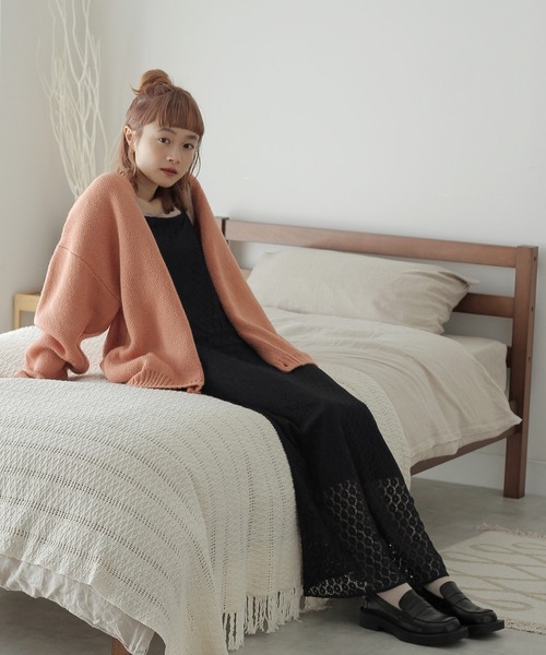 Crisp（クリスプ）の「モヘアライクビッグカーディガン（カーディガン/ボレロ・レディース・グレー/ピンク/アイボリー・FREE）」の16枚目の写真