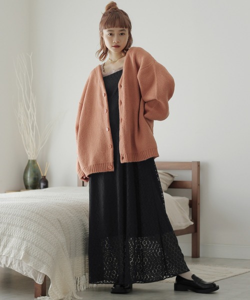 Crisp（クリスプ）の「モヘアライクビッグカーディガン（カーディガン/ボレロ・レディース・グレー/ピンク/アイボリー・FREE）」の17枚目の写真