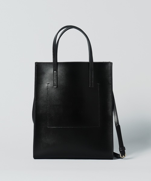 YAHKI(ヤーキ)の「【 YAHKI / ヤーキ 】 W FACE 2way LEATHER SHOULDER / 2wayレザーショルダーバッグ(ショルダーバッグ・レディース・ベージュ/ブラック・FREE)」の4枚目の写真