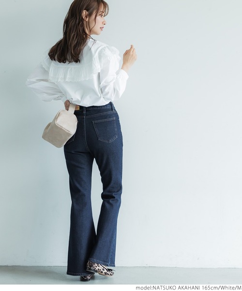 coca(coca)(コカ)の「コットン刺繍フリルブラウス(シャツ/ブラウス・レディース・キャメル/ホワイト・M/L)」の12枚目の写真