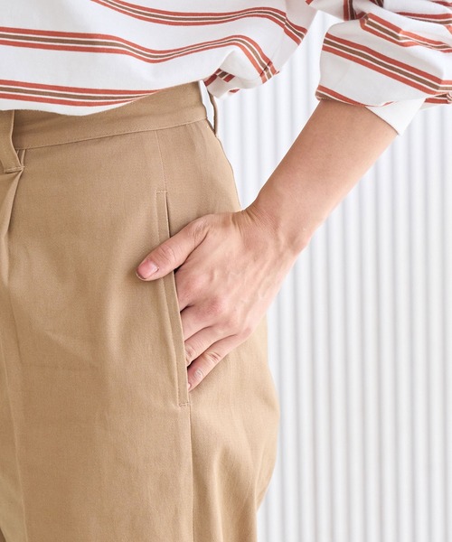 ROPE' PICNIC(ロペピクニック)の「リンクコーデ/綿ストレッチチノパンツ(チノパンツ・レディース・ブラック/キャメル・40/38/36)」の7枚目の写真