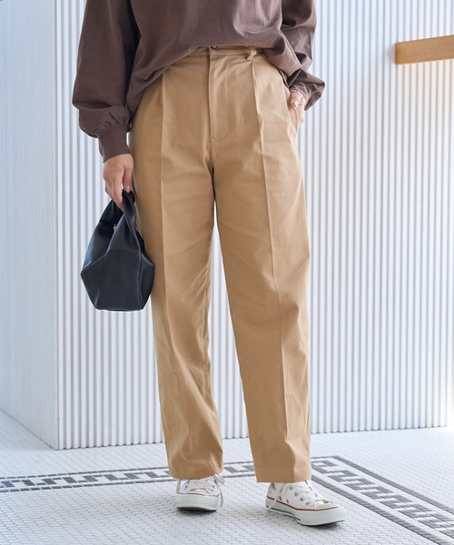 ROPE' PICNIC(ロペピクニック)の「リンクコーデ/綿ストレッチチノパンツ(チノパンツ・レディース・ブラック/キャメル・40/38/36)」の17枚目の写真