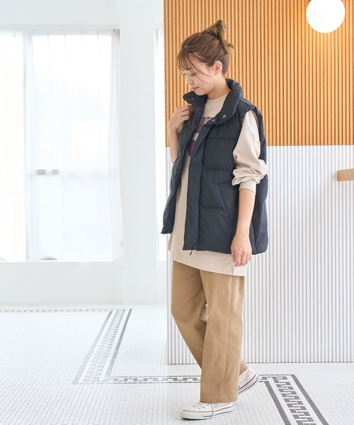 ROPE' PICNIC(ロペピクニック)の「リンクコーデ/綿ストレッチチノパンツ(チノパンツ・レディース・ブラック/キャメル・40/38/36)」の21枚目の写真