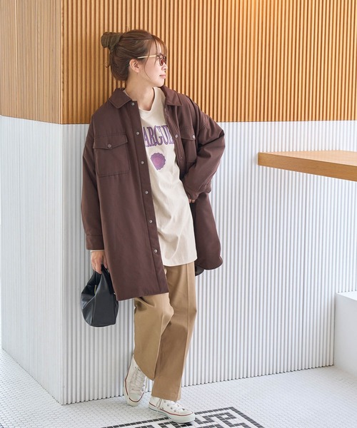 ROPE' PICNIC(ロペピクニック)の「リンクコーデ/綿ストレッチチノパンツ(チノパンツ・レディース・ブラック/キャメル・40/38/36)」の22枚目の写真