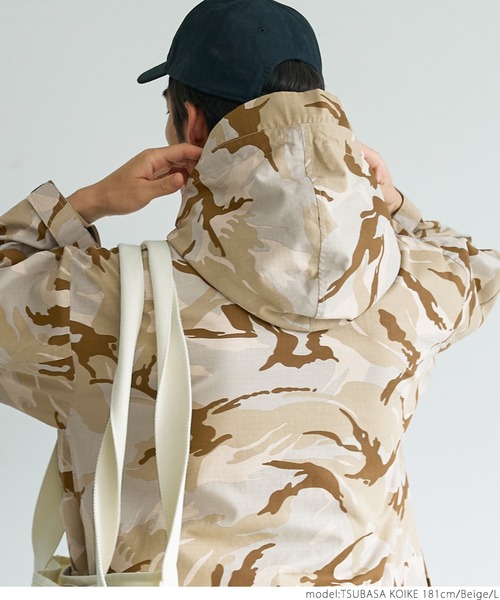 coca（coca）（コカ）の「メンズ迷彩ミリタリージャケット（ミリタリージャケット・メンズ・ベージュ・M/L/LL）」の6枚目の写真