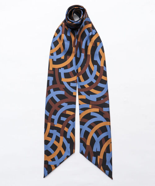 NOLLEY'S goodman（ノーリーズグッドマン）の「ARTプリントスカーフタイ イタリアファブリック シルク 国産（バンダナ/スカーフ・メンズ・ブルー・FREE）」の6枚目の写真