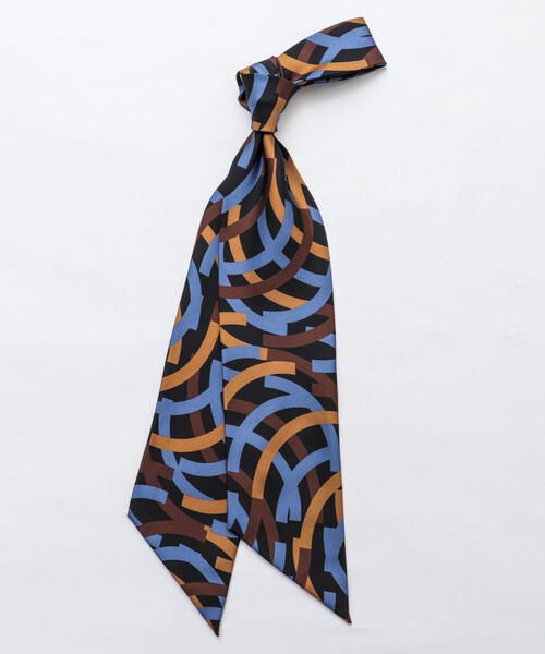 NOLLEY'S goodman（ノーリーズグッドマン）の「ARTプリントスカーフタイ イタリアファブリック シルク 国産（バンダナ/スカーフ・メンズ・ブルー・FREE）」の10枚目の写真