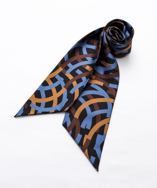 NOLLEY'S goodman（ノーリーズグッドマン）の「ARTプリントスカーフタイ イタリアファブリック シルク 国産（バンダナ/スカーフ・メンズ・ブルー・FREE）」の13枚目の写真