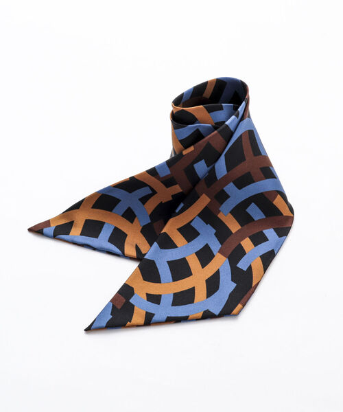 NOLLEY'S goodman（ノーリーズグッドマン）の「ARTプリントスカーフタイ イタリアファブリック シルク 国産（バンダナ/スカーフ・メンズ・ブルー・FREE）」の3枚目の写真