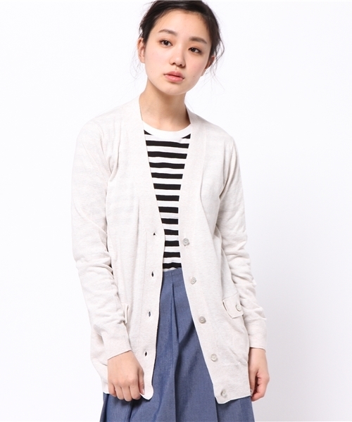 B:MING by BEAMS（ビーミングバイビームス）の「ビーミング by ビームス / ロングカーディガン（カーディガン/ボレロ・レディース・オフホワイト/シルバー/ブルー系その他・ONE SIZE）」の2枚目の写真