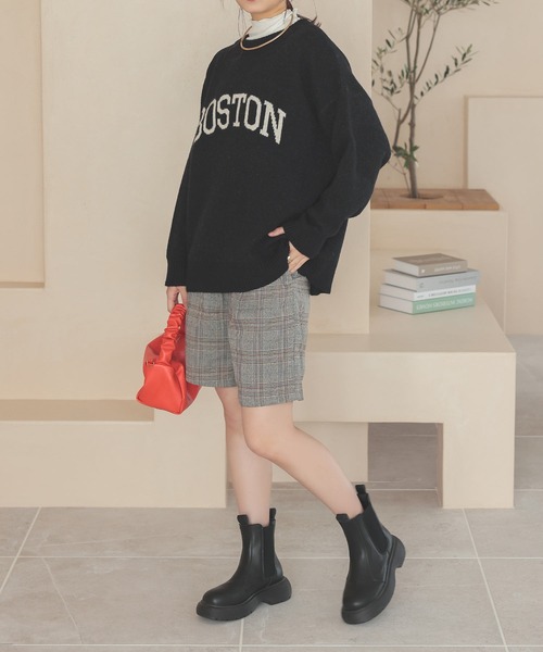 Isn't She?(イズントシー)の「ジャガードロゴニット(ニット/セーター・レディース・ブラック/グレー/ベージュ/ネイビー・FREE)」の20枚目の写真