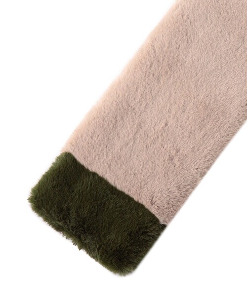 CAST:(キャストコロン)の「バイカラーファーマフラー(マフラー・レディース・ベージュ系その他4/グレー・FREE)」の7枚目の写真