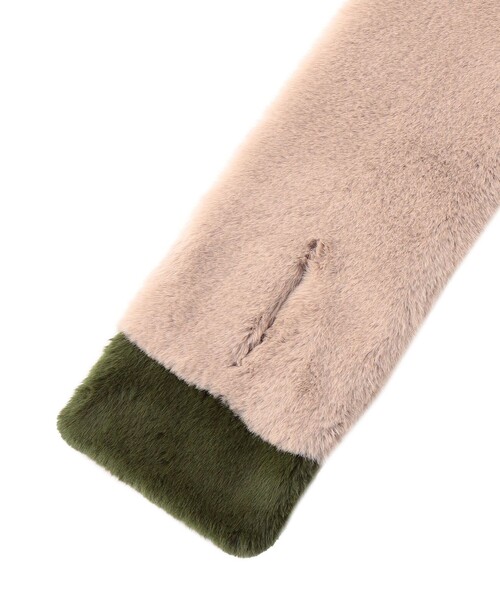 CAST:(キャストコロン)の「バイカラーファーマフラー(マフラー・レディース・ベージュ系その他4/グレー・FREE)」の8枚目の写真