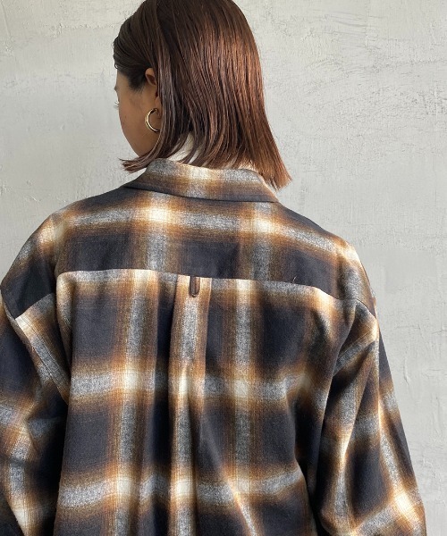 THE SHINZONE（ザ　シンゾーン）の「[THE SHINZONE/ザ シンゾーン] ダブルカフ オンブレチェックシャツ（シャツ/ブラウス・レディース・ブラウン/ホワイト・34）」の5枚目の写真