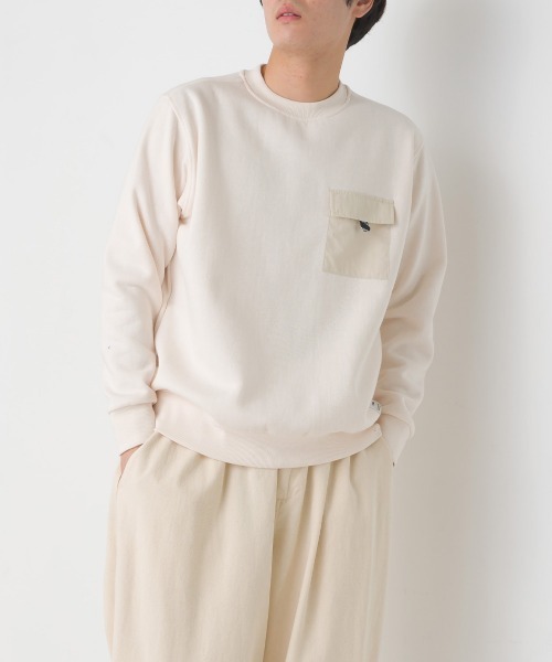 OMNES(オムネス)の「メンズ裏起毛フラップポケット付きプルオーバー長袖(その他トップス・メンズ・ホワイト系その他/パープル/アイボリー/ブラック/グレー系その他・MEDIUM/LARGE)」の14枚目の写真