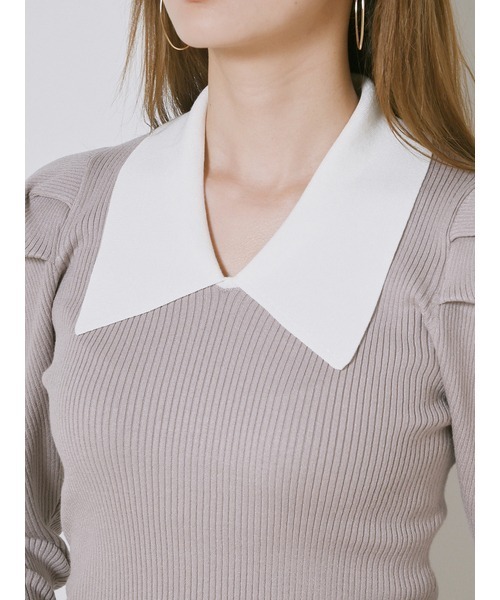 SNIDEL Sustainableカラーデザインニットプルオーバー SNIDEL（スナイデル）の「Sustainableカラーデザインニットプル