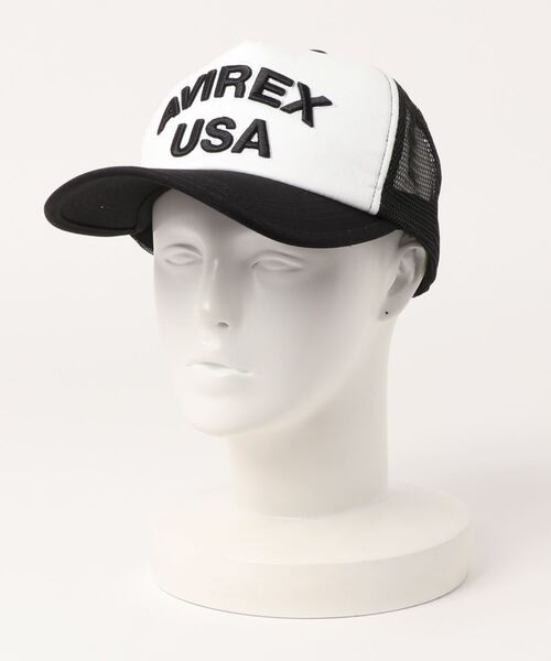 AVIREX（アヴィレックス）の「USA ロゴ刺繍メッシュキャップ（キャップ・メンズ・ブラック/ネイビー/カーキ/ホワイト・FREE）」の2枚目の写真
