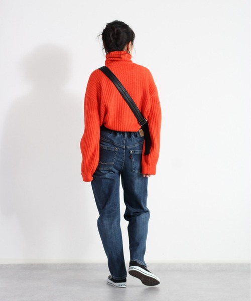 cepo(セポ)の「ふんわりリブタートルニット(ニット/セーター・レディース・オレンジ/サックスブルー/ブラック/オフホワイト・M)」の20枚目の写真