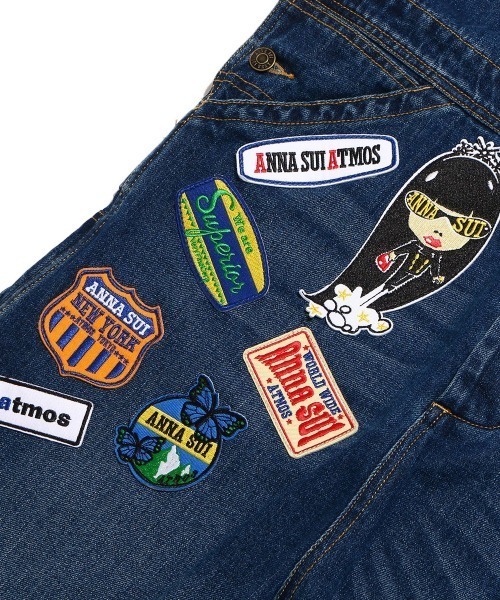 ANNA SUI（アナスイ）の「ANNA SUI × ATMOS オーバーオール（サロペット/オーバーオール・レディース・インディゴブルー/ライトブルー・M）」の3枚目の写真