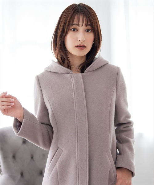 SWINGLE(スウィングル)の「3WAYリバービーバーウールジップFOXファーコート(その他アウター・レディース・ラベンダー/ベージュ/カーキ/ネイビー・SMALL/MEDIUM)」の11枚目の写真