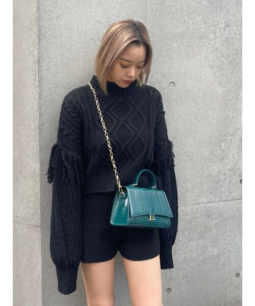 EVRIS（エヴリス）の「Eモチーフミニショルダーバッグ（ショルダーバッグ・レディース・グリーン/ブラック/ブラウン・FREE）」の17枚目の写真