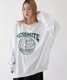 マウンテンプリンティングトレーナーTシャツ