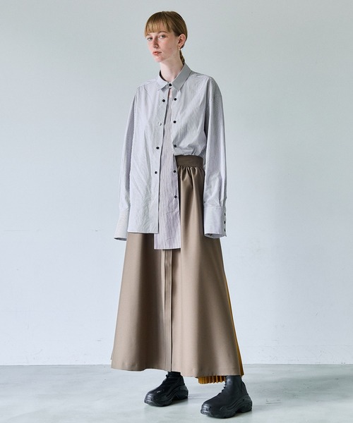 casane（カサネ）の「ダブルフロントビックシャツ（シャツ/ブラウス・レディース・パープル/ブラウン/ブルー・FREE）」の11枚目の写真