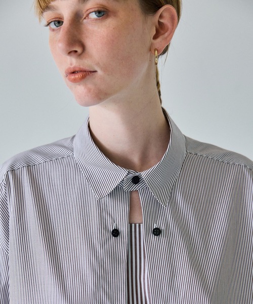 casane（カサネ）の「ダブルフロントビックシャツ（シャツ/ブラウス・レディース・パープル/ブラウン/ブルー・FREE）」の14枚目の写真