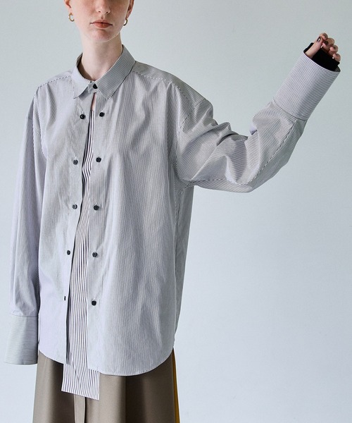 casane（カサネ）の「ダブルフロントビックシャツ（シャツ/ブラウス・レディース・パープル/ブラウン/ブルー・FREE）」の17枚目の写真