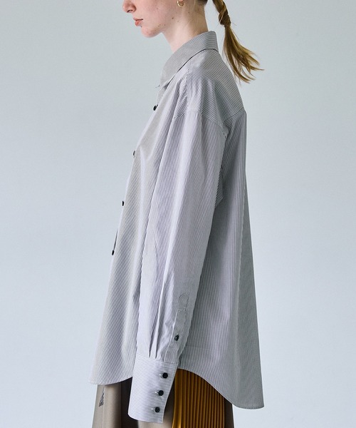 casane（カサネ）の「ダブルフロントビックシャツ（シャツ/ブラウス・レディース・パープル/ブラウン/ブルー・FREE）」の19枚目の写真