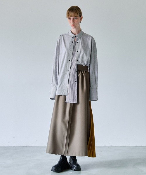 casane（カサネ）の「ダブルフロントビックシャツ（シャツ/ブラウス・レディース・パープル/ブラウン/ブルー・FREE）」の15枚目の写真