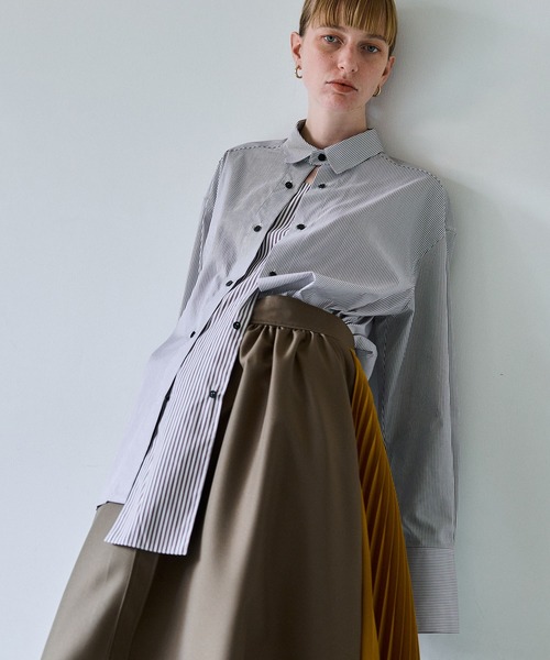 casane（カサネ）の「ダブルフロントビックシャツ（シャツ/ブラウス・レディース・パープル/ブラウン/ブルー・FREE）」の16枚目の写真