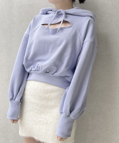 lilLilly（リルリリー）の「カットアウトパーカー（パーカー・レディース・ホワイト/ブラック/ブルー・FREE）」の18枚目の写真