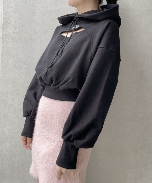 lilLilly（リルリリー）の「カットアウトパーカー（パーカー・レディース・ホワイト/ブラック/ブルー・FREE）」の14枚目の写真