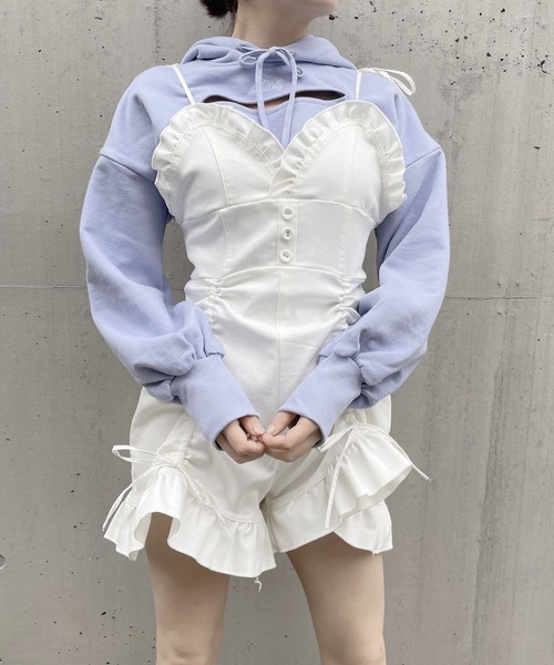 lilLilly（リルリリー）の「カットアウトパーカー（パーカー