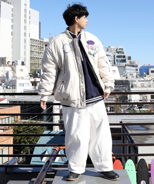 ８(eight)（エイト）の「ビッグボンバージャケットMA-1（MA-1・メンズ・ブラック/オリーブ/ストーン・MEDIUM/LARGE）」の21枚目の写真