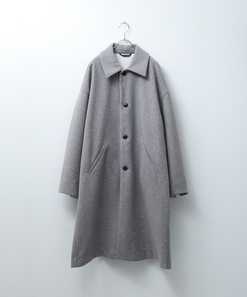 ZIP FIVE（ジップファイブ）の「【loot box】 ニットメルトンルーズスリーブバルカラーコート（トレンチコート・メンズ・ブラック/グレー/ベージュ・X-LARGE/MEDIUM/LARGE）」の3枚目の写真