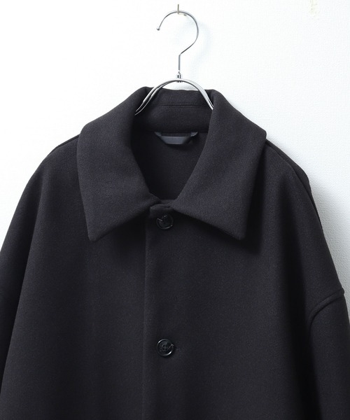 ZIP FIVE（ジップファイブ）の「【loot box】 ニットメルトンルーズスリーブバルカラーコート（トレンチコート・メンズ・ブラック/グレー/ベージュ・X-LARGE/MEDIUM/LARGE）」の4枚目の写真