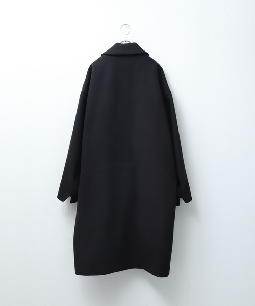 ZIP FIVE（ジップファイブ）の「【loot box】 ニットメルトンルーズスリーブバルカラーコート（トレンチコート・メンズ・ブラック/グレー/ベージュ・X-LARGE/MEDIUM/LARGE）」の9枚目の写真