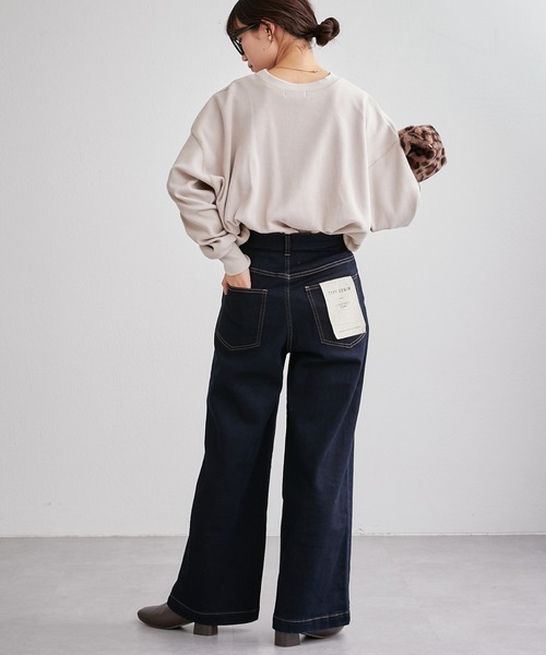 CIAOPANIC TYPY（チャオパニックティピー）の「【セットアップ対応】変形テレココクーンプルオーバー（Tシャツ/カットソー・レディース・アイボリー/グレー系その他/チャコールグレー・ONE SIZE）」の6枚目の写真