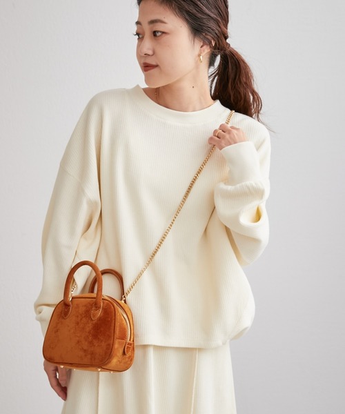 CIAOPANIC TYPY（チャオパニックティピー）の「【セットアップ対応】変形テレココクーンプルオーバー（Tシャツ/カットソー・レディース・アイボリー/グレー系その他/チャコールグレー・ONE SIZE）」の14枚目の写真
