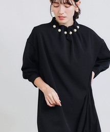 PICCIN（ピッチン）の「襟ビッグパールワンピース（ワンピース）」